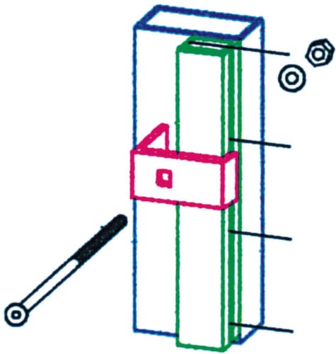 Endpfosten für Trennwandsystem, Höhe 2200 mm