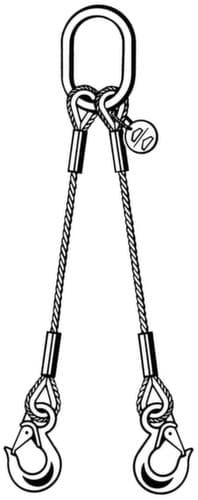 Seilgeschirr, 2800 kg, mit Ösenhaken