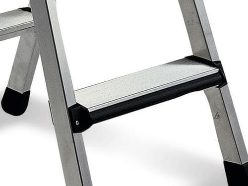 ZARGES Stehleiter Comfortstep B mit Polsterkanten, 2 x 3 Riffelblechstufen mit Polster