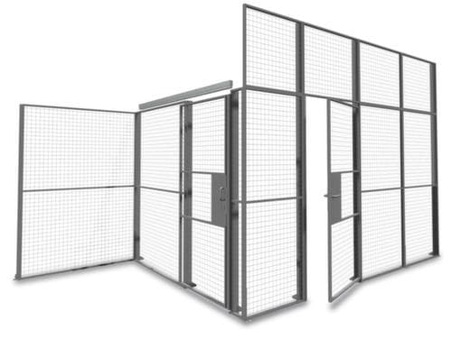 TROAX Flügeltür-Aufsatzelement für Trennwandsystem, Breite 1000 mm
