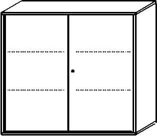 Gera Flügeltürenschrank Pro, 3 Ordnerhöhen
