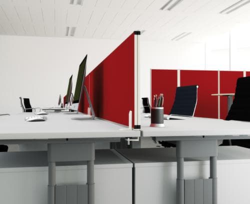 Gera Tischtrennwand Pro BasicLine, Höhe x Breite 400 x 1400 mm, Wand rot