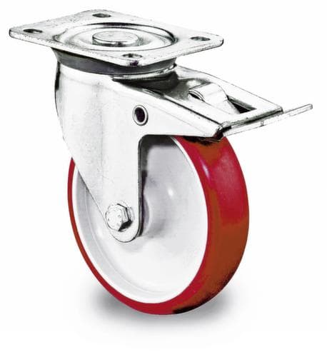 BS-ROLLEN Polyurethan-Rad mit Stahlblechgehäuse und Kunststofffelge