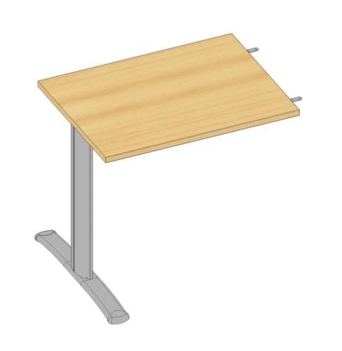 Quadrifoglio Schreibtisch Practika mit C-Fußgestell