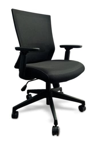UDOBÄR Bürodrehstuhl Iron mit Synchronmechanik, Netzrückenlehne mit Rückenträger, schwarz