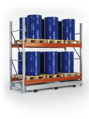 META Palettenregal MULTIPAL für 18 Paletten, 5665 mm breit, 3 Lagerebenen