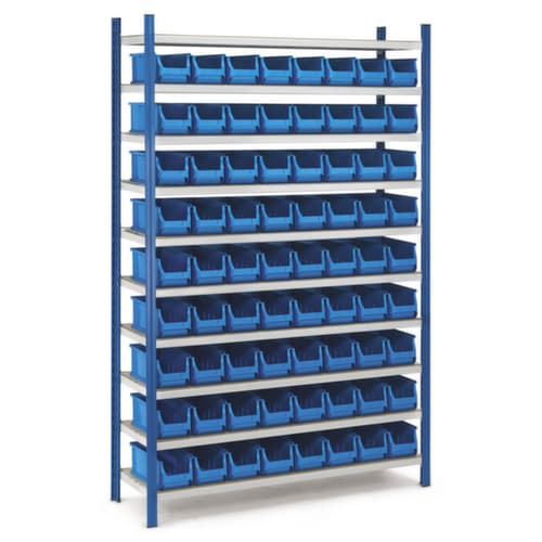 Set Regal mit Sichtlagerkästen grün 4 l