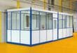 MDS Raumsysteme Standardboden für Hallenbüro, Breite x Tiefe 2100 x 3100 mm