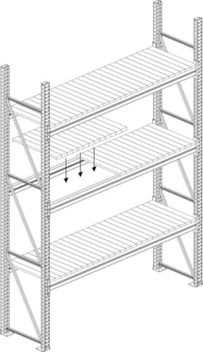 META Fachboden MULTIPAL für Palettenregal, Breite x Tiefe 2700 x 1100 mm