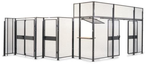 Wand-Aufsatzelement für Trennwandsystem, Breite 980 mm
