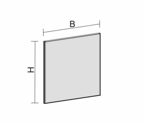 Gera Schallabsorbierende Stellwand Pro ProfiLine, Höhe x Breite 1200 x 800 mm, Wand blau