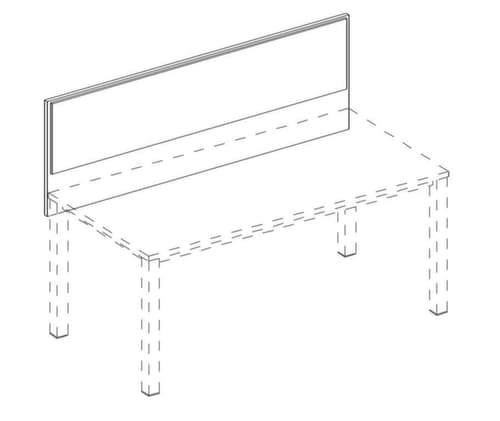 Nowy Styl Aufsatz-Paneel E10 für Schreibtisch, Breite 1600 mm