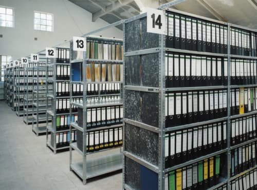 hofe Akten-Schraubregal zur beidseitigen Nutzung, 8 Böden, mit korrosionsschützender Zinkbeschichtung