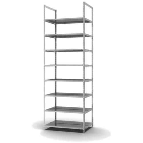 hofe Akten-Schraubregal zur beidseitigen Nutzung, 8 Böden, mit korrosionsschützender Zinkbeschichtung